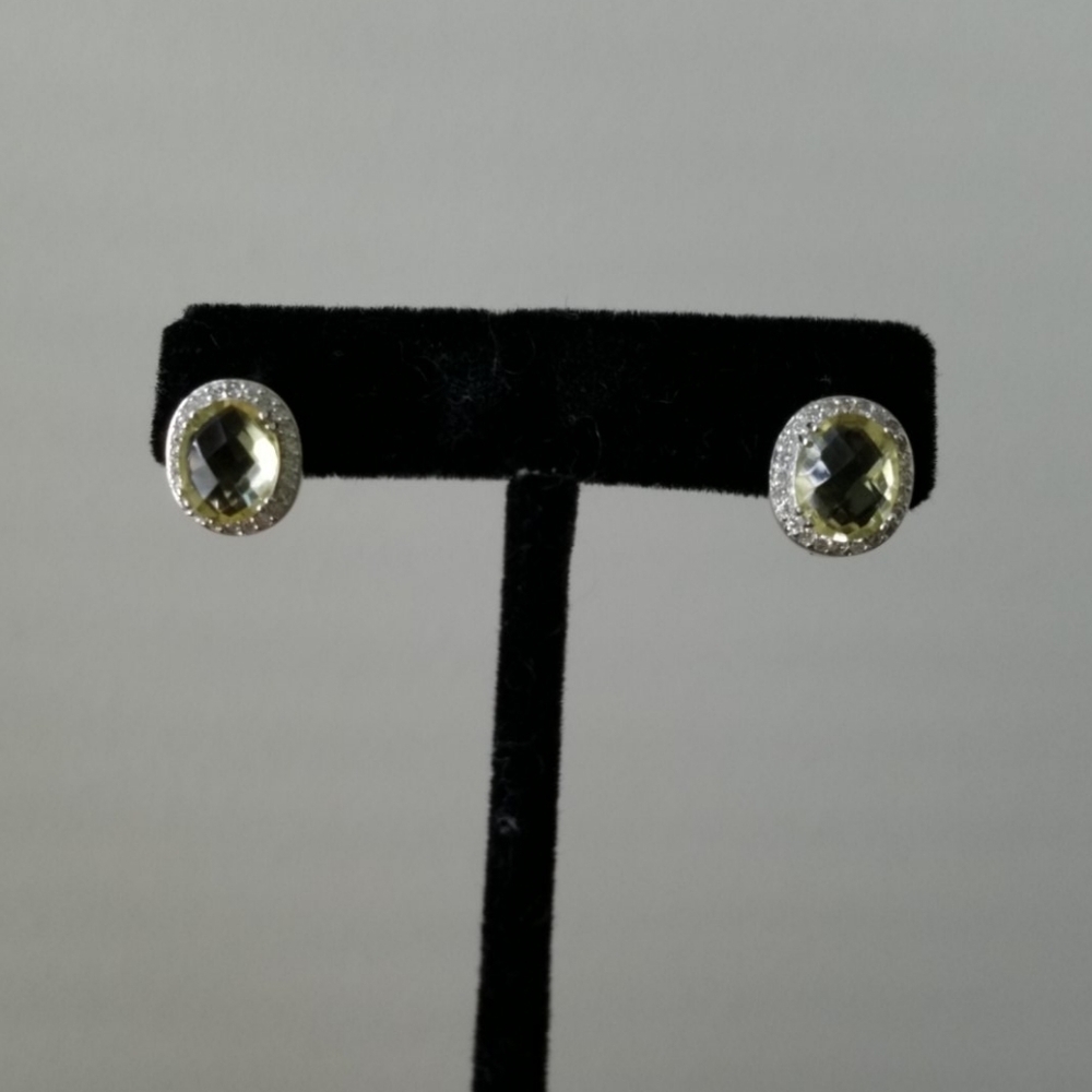 Citrine and Sterling Silver Earrings